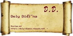 Dely Diána névjegykártya