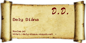Dely Diána névjegykártya